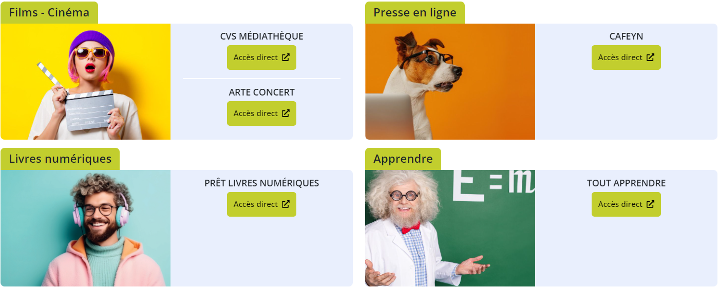 Onglet portail Bagnères ressources numériques